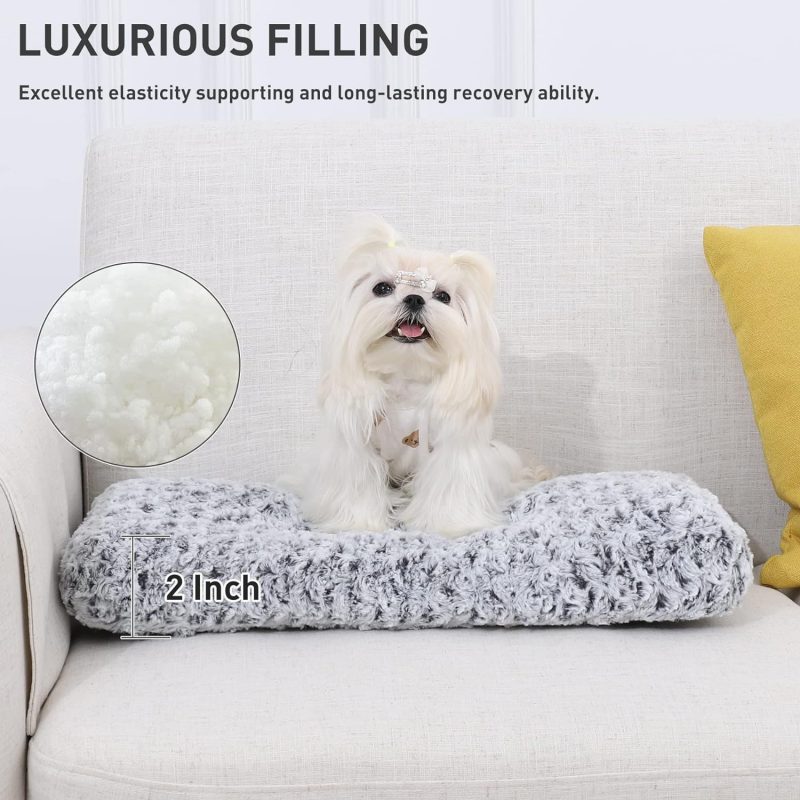 Washable Dog Bed Deluxe Plush Dog Crate Beds Fulffy Comfy Kennel Pad Anti-Slip Pet Sleeping Mat for Large, Jumbo, Medium, Small - Image 9