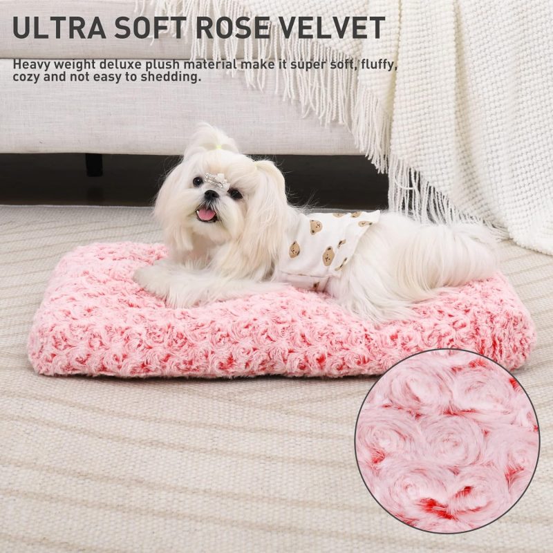 Washable Dog Bed Deluxe Plush Dog Crate Beds Fulffy Comfy Kennel Pad Anti-Slip Pet Sleeping Mat for Large, Jumbo, Medium, Small - Image 40