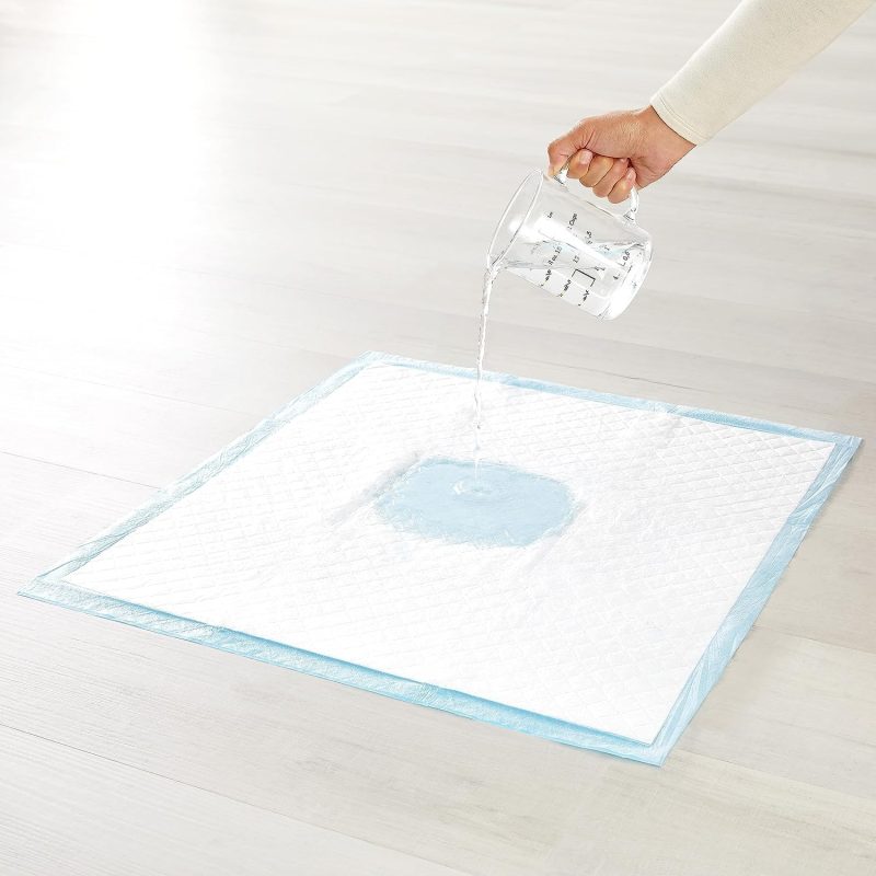 Amazon Basics Dog and Puppy Pee Pads with Leak-Proof Quick-Dry Design for Potty Training, Standard Absorbency, Regular Size, 22 - Image 5
