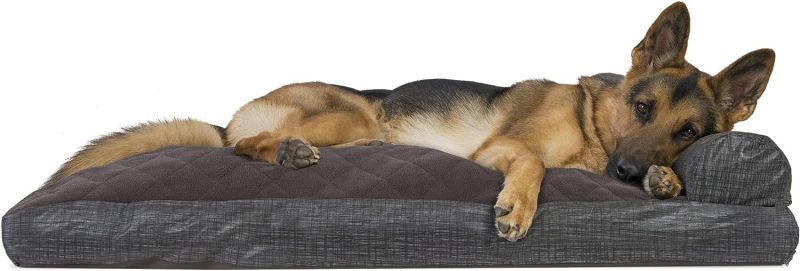 Furhaven Orthopedic Dog Bed for Medium/Small Dogs w/ Removable Bolsters & Washable Cover, For Dogs Up to 35 lbs - Plush & Almond - Image 618