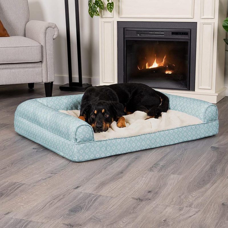 Furhaven Cooling Gel Dog Bed for Large Dogs w/ Removable Bolsters & Washable Cover, For Dogs Up to 95 lbs - Plush & Velvet Waves - Image 253