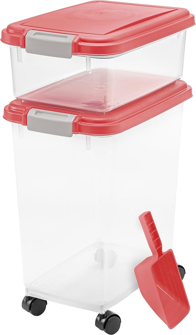 IRIS USA Airtight Pet Food/Treat Storage Container Combo, Blue - Image 81