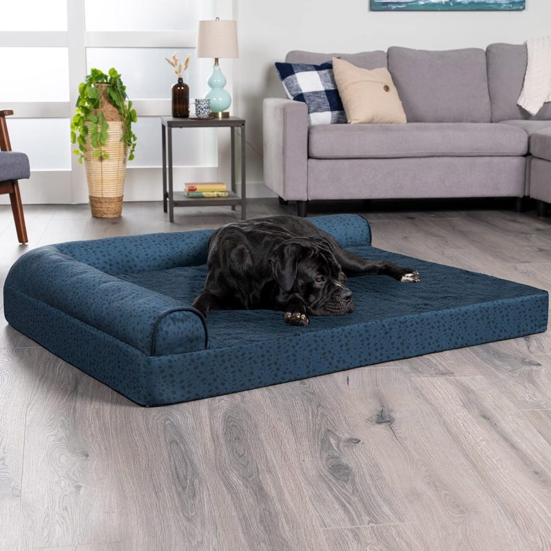 Furhaven Orthopedic Dog Bed for Medium/Small Dogs w/ Removable Bolsters & Washable Cover, For Dogs Up to 35 lbs - Plush & Almond - Image 515