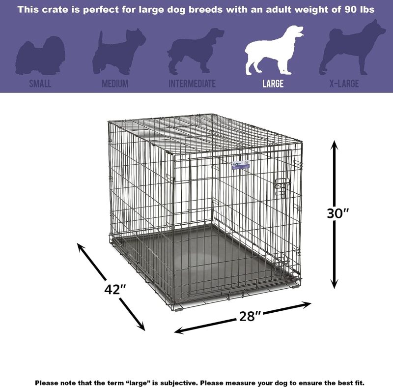 MidWest Homes for Pets Newly Enhanced Single & Double Door iCrate Dog Crate, Includes Leak-Proof Pan, Floor Protecting Feet , - Image 26