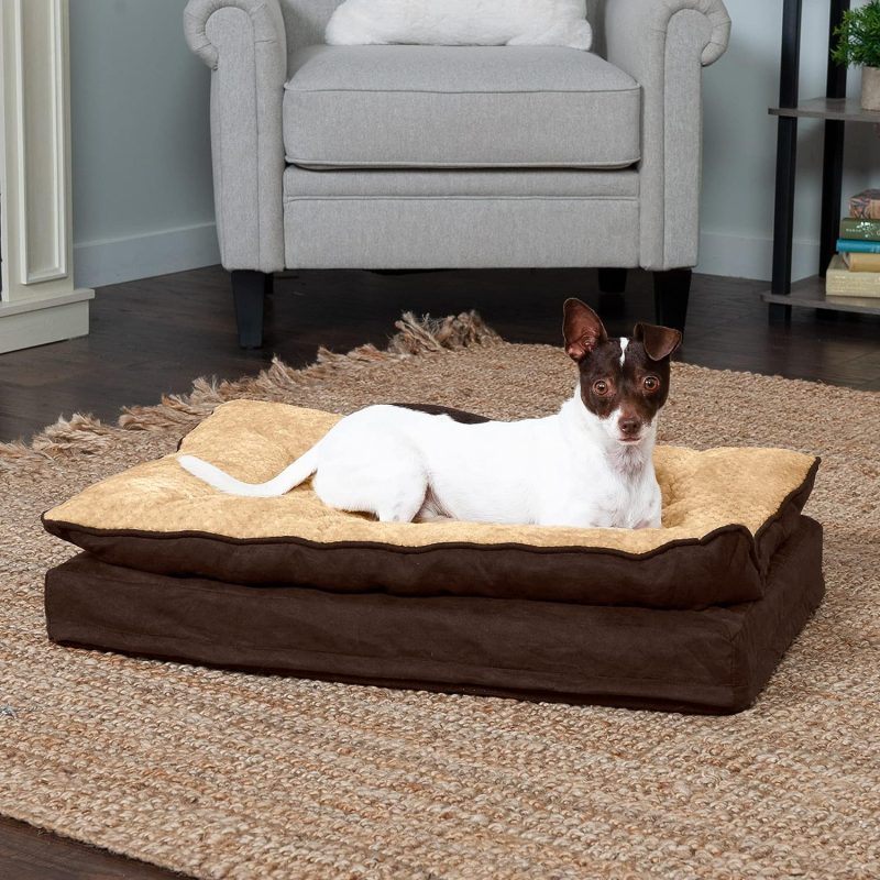 Furhaven Cooling Gel Dog Bed for Large Dogs w/ Removable Bolsters & Washable Cover, For Dogs Up to 95 lbs - Plush & Velvet Waves - Image 292