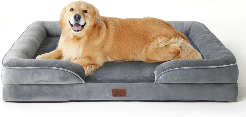 Bedsure Orthopedic Dog Bed for Medium Dogs -Foam Sofa with Removable Washable Cover, Waterproof Lining and Nonskid Bottom Couch, - Image 263