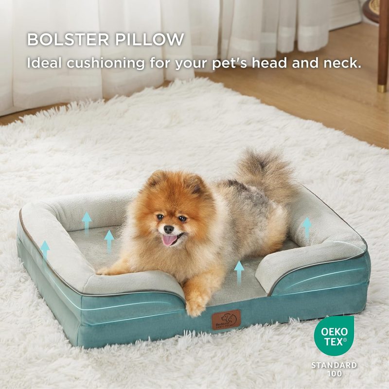 Bedsure Orthopedic Dog Bed for Medium Dogs -Foam Sofa with Removable Washable Cover, Waterproof Lining and Nonskid Bottom Couch, - Image 73