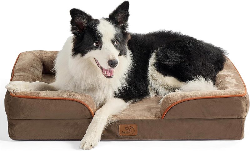Bedsure Orthopedic Dog Bed for Medium Dogs -Foam Sofa with Removable Washable Cover, Waterproof Lining and Nonskid Bottom Couch, - Image 194