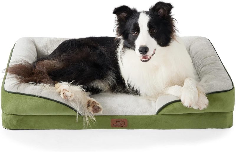 Bedsure Orthopedic Dog Bed for Medium Dogs -Foam Sofa with Removable Washable Cover, Waterproof Lining and Nonskid Bottom Couch, - Image 178