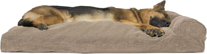 Furhaven Orthopedic Dog Bed for Medium/Small Dogs w/ Removable Bolsters & Washable Cover, For Dogs Up to 35 lbs - Plush & Almond - Image 176