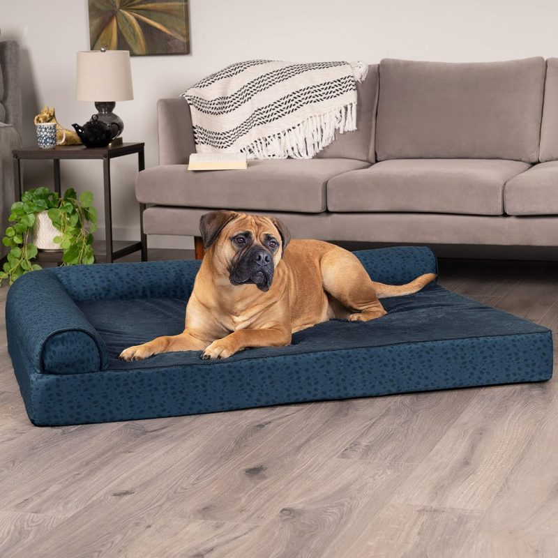 Furhaven Orthopedic Dog Bed for Medium/Small Dogs w/ Removable Bolsters & Washable Cover, For Dogs Up to 35 lbs - Plush & Almond - Image 147