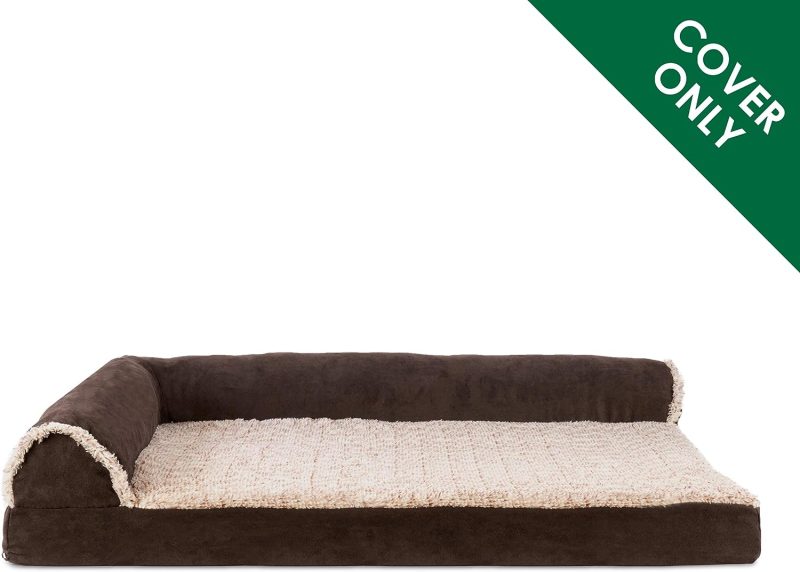 Furhaven Orthopedic Dog Bed for Medium/Small Dogs w/ Removable Bolsters & Washable Cover, For Dogs Up to 35 lbs - Plush & Almond - Image 242