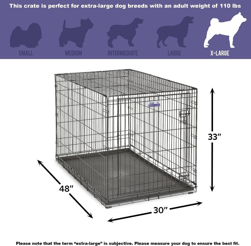 MidWest Homes for Pets Newly Enhanced Single & Double Door iCrate Dog Crate, Includes Leak-Proof Pan, Floor Protecting Feet , - Image 60