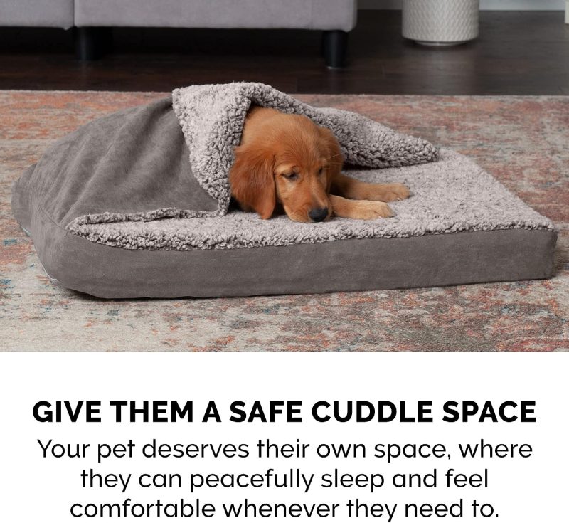 Furhaven Cooling Gel Dog Bed for Large Dogs w/ Removable Bolsters & Washable Cover, For Dogs Up to 95 lbs - Plush & Velvet Waves - Image 21