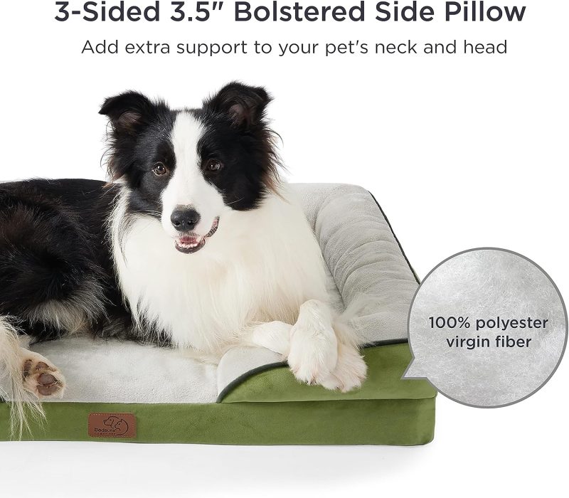 Bedsure Orthopedic Dog Bed for Medium Dogs -Foam Sofa with Removable Washable Cover, Waterproof Lining and Nonskid Bottom Couch, - Image 122