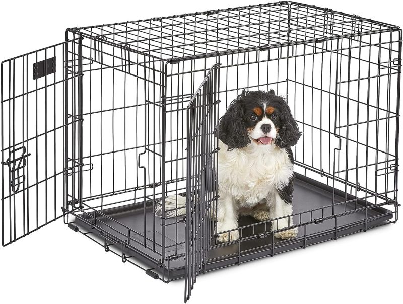 MidWest Homes for Pets Newly Enhanced Single & Double Door iCrate Dog Crate, Includes Leak-Proof Pan, Floor Protecting Feet , - Image 50