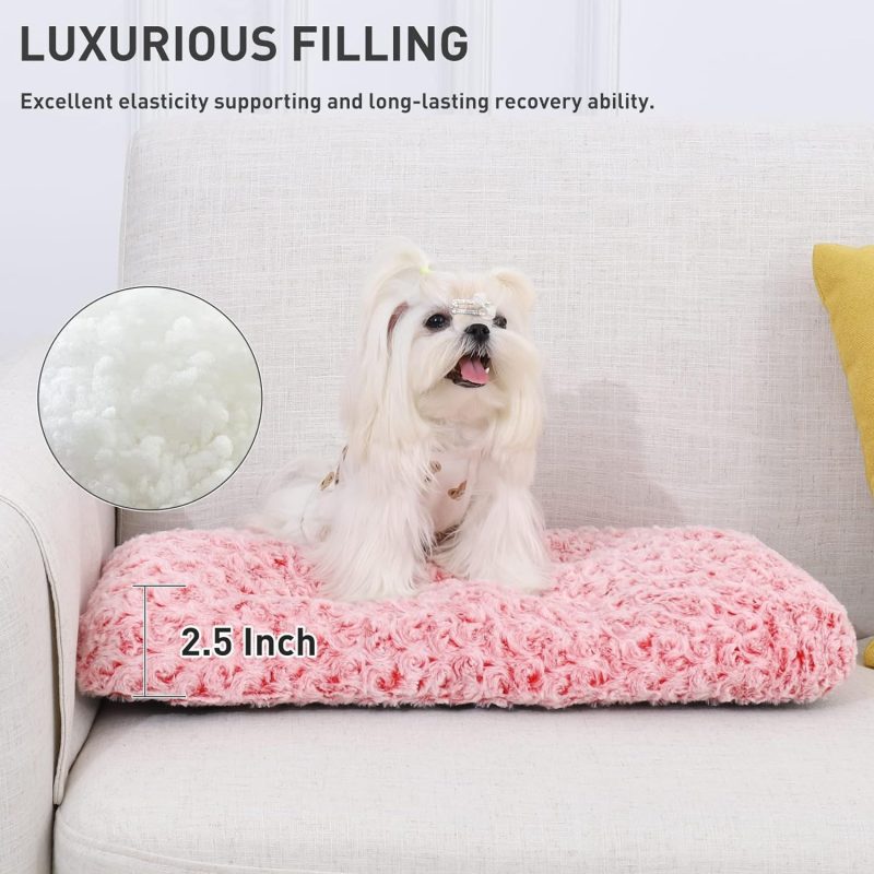 Washable Dog Bed Deluxe Plush Dog Crate Beds Fulffy Comfy Kennel Pad Anti-Slip Pet Sleeping Mat for Large, Jumbo, Medium, Small - Image 58