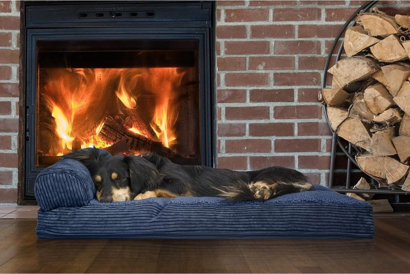 Furhaven Orthopedic Dog Bed for Medium/Small Dogs w/ Removable Bolsters & Washable Cover, For Dogs Up to 35 lbs - Plush & Almond - Image 534