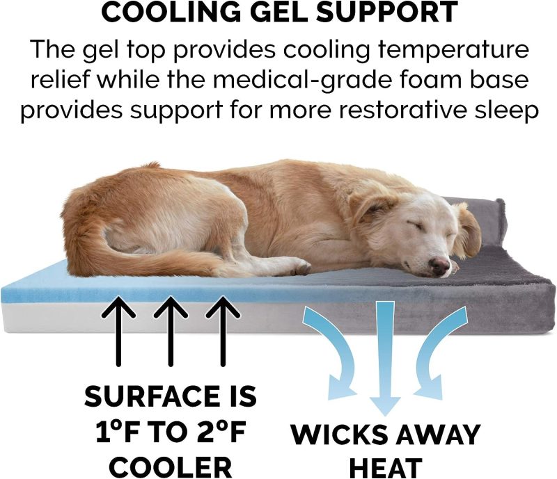 Furhaven Orthopedic Dog Bed for Medium/Small Dogs w/ Removable Bolsters & Washable Cover, For Dogs Up to 35 lbs - Plush & Almond - Image 117