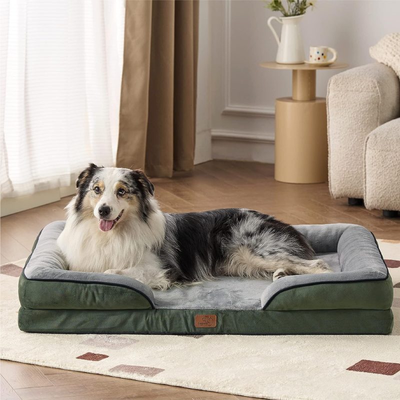 Bedsure Orthopedic Dog Bed for Medium Dogs -Foam Sofa with Removable Washable Cover, Waterproof Lining and Nonskid Bottom Couch, - Image 215