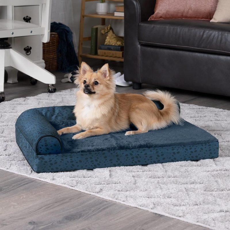 Furhaven Orthopedic Dog Bed for Medium/Small Dogs w/ Removable Bolsters & Washable Cover, For Dogs Up to 35 lbs - Plush & Almond - Image 493