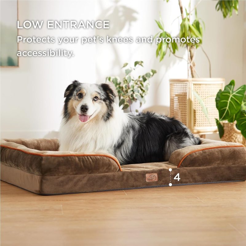 Bedsure Orthopedic Dog Bed for Medium Dogs -Foam Sofa with Removable Washable Cover, Waterproof Lining and Nonskid Bottom Couch, - Image 294