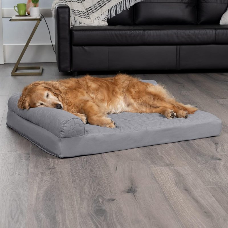Furhaven Orthopedic Dog Bed for Medium/Small Dogs w/ Removable Bolsters & Washable Cover, For Dogs Up to 35 lbs - Plush & Almond - Image 562