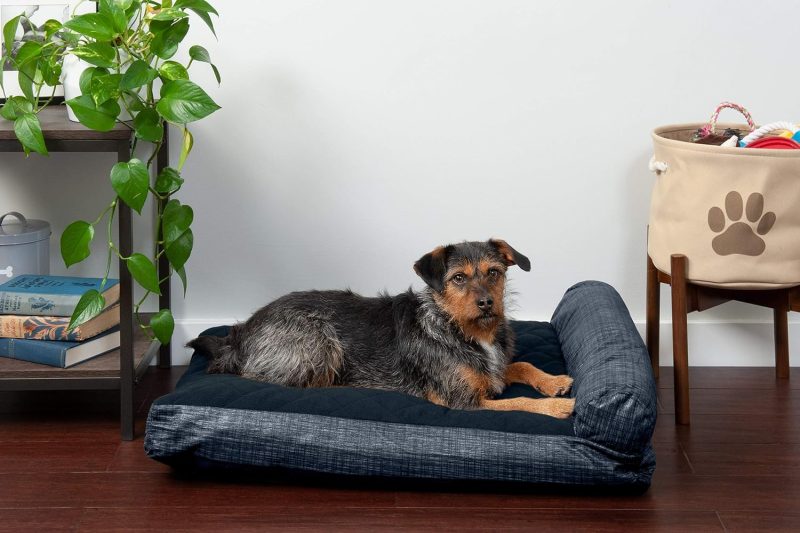 Furhaven Cooling Gel Dog Bed for Large/Medium Dogs w/ Removable Bolsters & Washable Cover, For Dogs Up to 55 lbs - Plush & - Image 664
