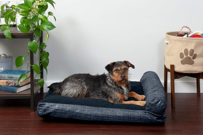 Furhaven Orthopedic Dog Bed for Medium/Small Dogs w/ Removable Bolsters & Washable Cover, For Dogs Up to 35 lbs - Plush & Almond - Image 664