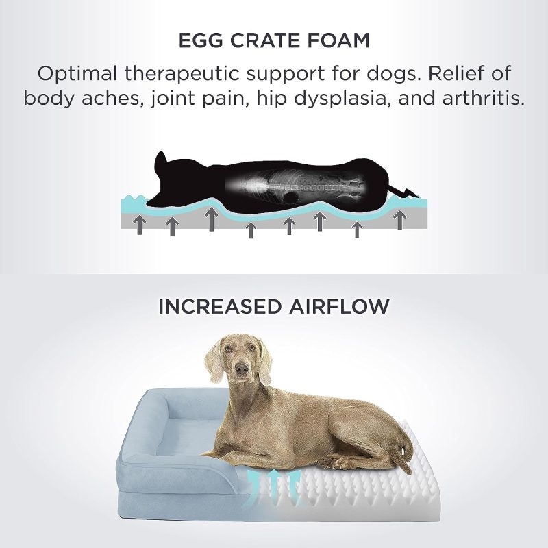 Bedsure Orthopedic Dog Bed for Medium Dogs -Foam Sofa with Removable Washable Cover, Waterproof Lining and Nonskid Bottom Couch, - Image 11