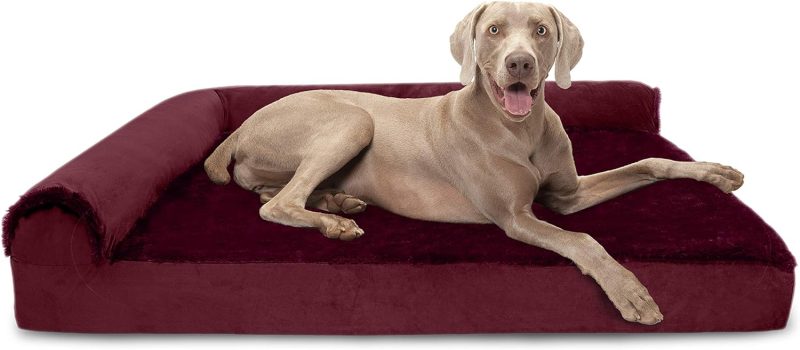 Furhaven Orthopedic Dog Bed for Medium/Small Dogs w/ Removable Bolsters & Washable Cover, For Dogs Up to 35 lbs - Plush & Almond - Image 389