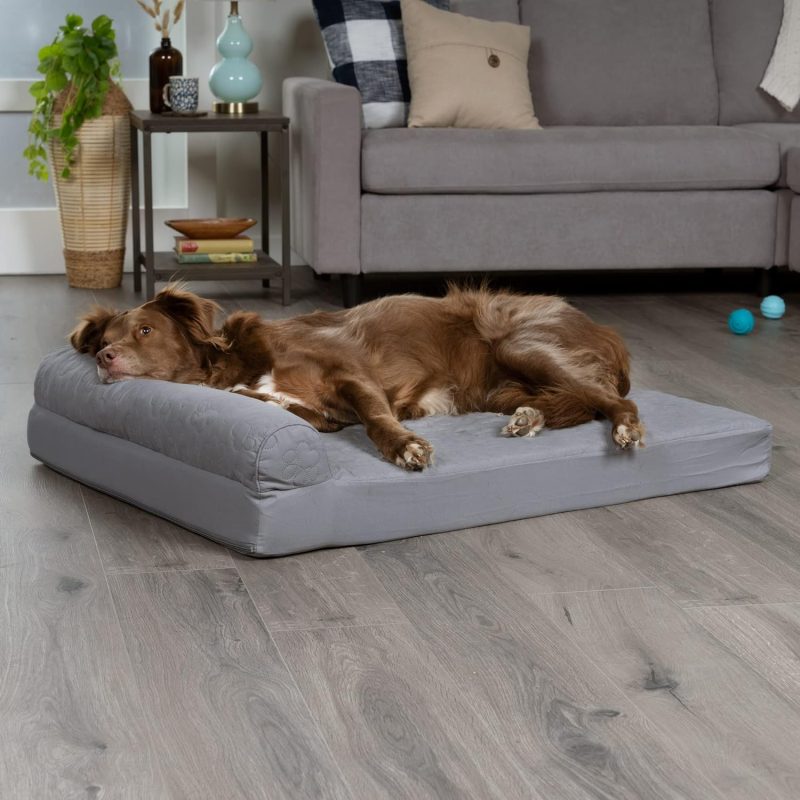 Furhaven Cooling Gel Dog Bed for Large/Medium Dogs w/ Removable Bolsters & Washable Cover, For Dogs Up to 55 lbs - Plush & - Image 307