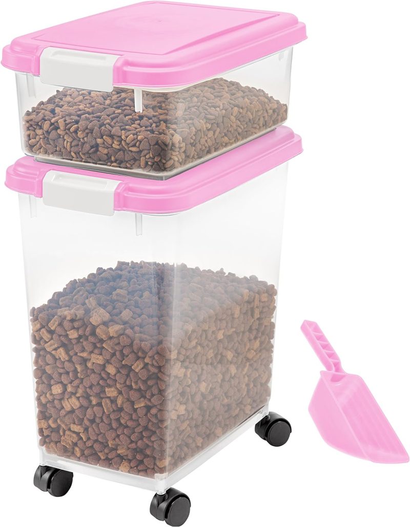 IRIS USA Airtight Pet Food/Treat Storage Container Combo, Blue - Image 29
