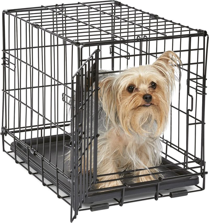 MidWest Homes for Pets Newly Enhanced Single & Double Door iCrate Dog Crate, Includes Leak-Proof Pan, Floor Protecting Feet , - Image 34