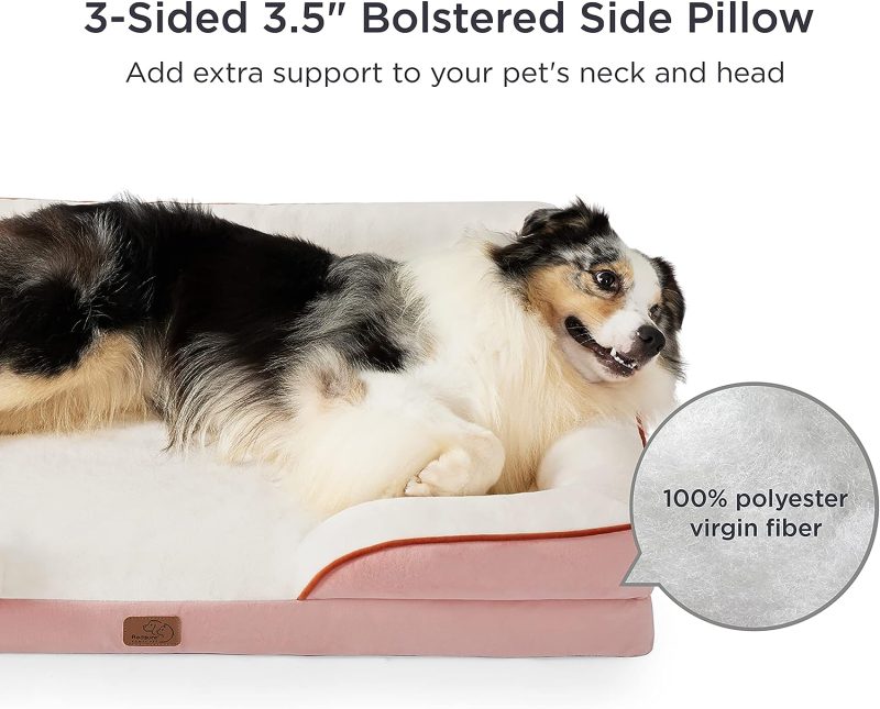 Bedsure Orthopedic Dog Bed for Medium Dogs -Foam Sofa with Removable Washable Cover, Waterproof Lining and Nonskid Bottom Couch, - Image 107