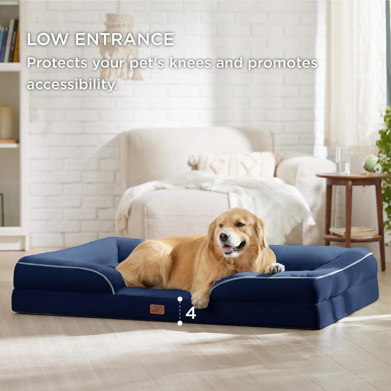 Bedsure Orthopedic Dog Bed for Medium Dogs -Foam Sofa with Removable Washable Cover, Waterproof Lining and Nonskid Bottom Couch, - Image 235