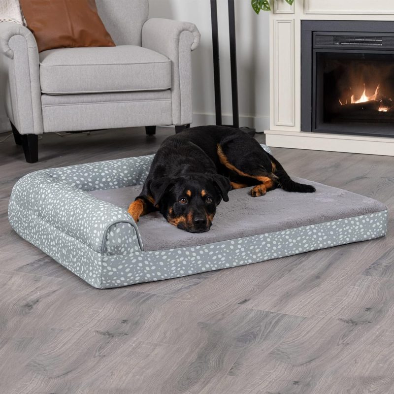 Furhaven Cooling Gel Dog Bed for Large/Medium Dogs w/ Removable Bolsters & Washable Cover, For Dogs Up to 55 lbs - Plush & - Image 595