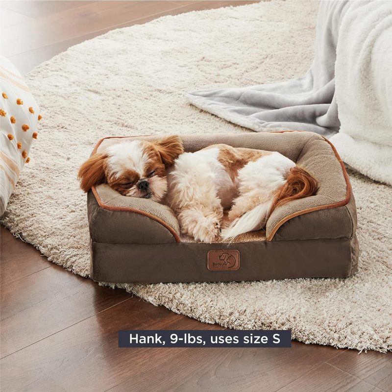 Bedsure Orthopedic Dog Bed for Medium Dogs -Foam Sofa with Removable Washable Cover, Waterproof Lining and Nonskid Bottom Couch, - Image 331