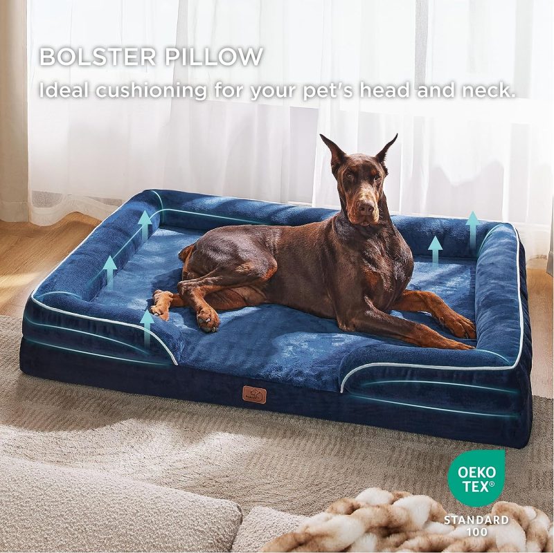Bedsure Orthopedic Dog Bed for Medium Dogs -Foam Sofa with Removable Washable Cover, Waterproof Lining and Nonskid Bottom Couch, - Image 47