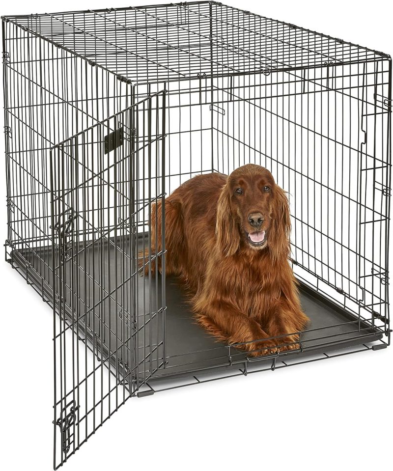MidWest Homes for Pets Newly Enhanced Single & Double Door iCrate Dog Crate, Includes Leak-Proof Pan, Floor Protecting Feet , - Image 20