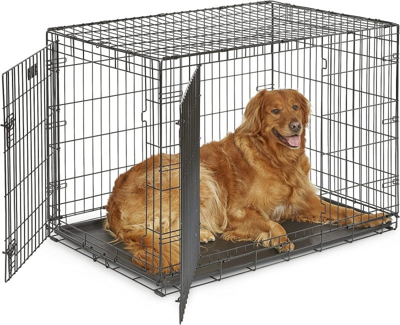 MidWest Homes for Pets Newly Enhanced Single & Double Door iCrate Dog Crate, Includes Leak-Proof Pan, Floor Protecting Feet , - Image 53