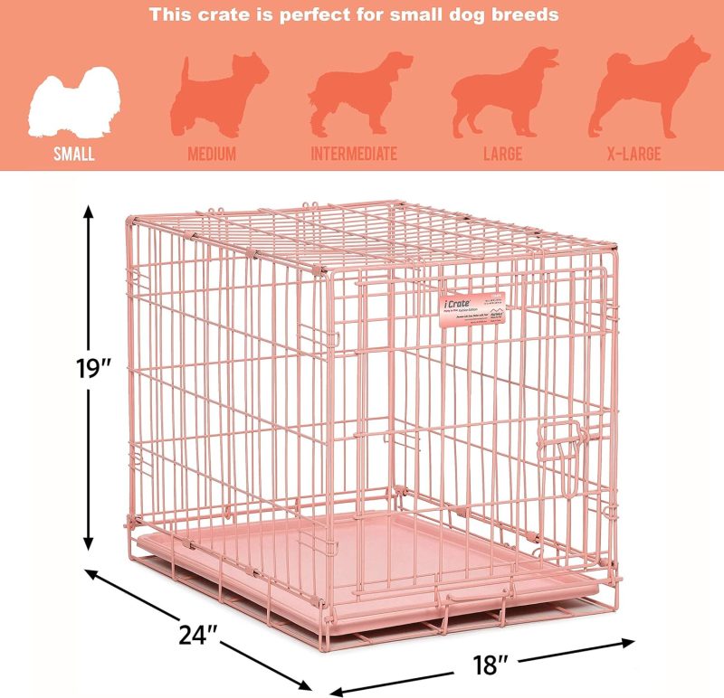 MidWest Homes for Pets Newly Enhanced Single & Double Door iCrate Dog Crate, Includes Leak-Proof Pan, Floor Protecting Feet , - Image 65