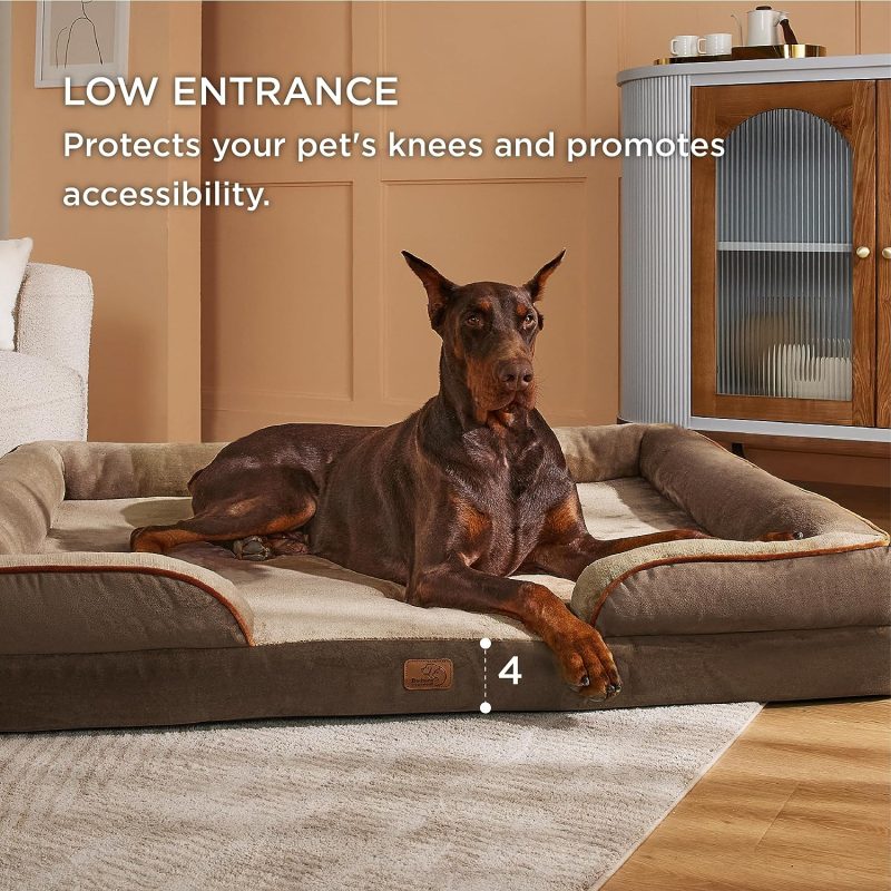 Bedsure Orthopedic Dog Bed for Medium Dogs -Foam Sofa with Removable Washable Cover, Waterproof Lining and Nonskid Bottom Couch, - Image 304