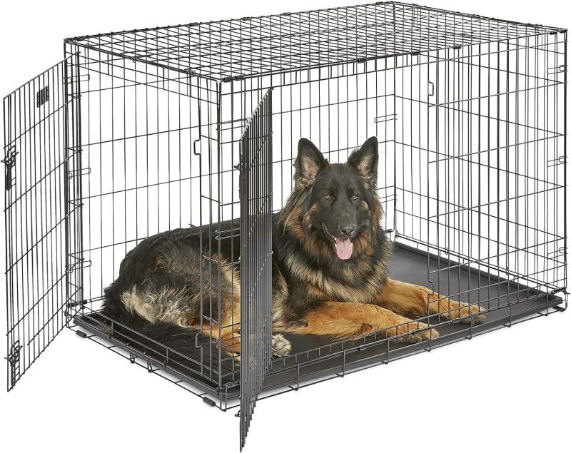 MidWest Homes for Pets Newly Enhanced Single & Double Door iCrate Dog Crate, Includes Leak-Proof Pan, Floor Protecting Feet , - Image 28