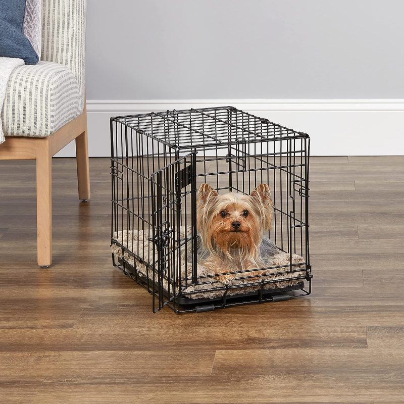 MidWest Homes for Pets Newly Enhanced Single & Double Door iCrate Dog Crate, Includes Leak-Proof Pan, Floor Protecting Feet , - Image 35