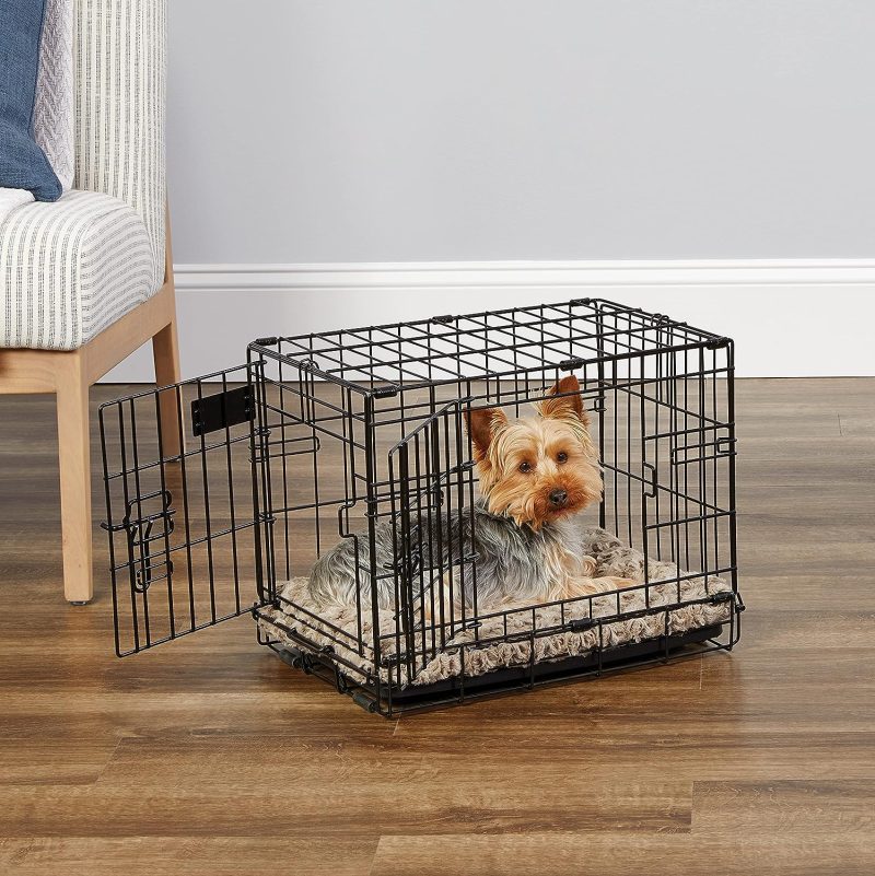MidWest Homes for Pets Newly Enhanced Single & Double Door iCrate Dog Crate, Includes Leak-Proof Pan, Floor Protecting Feet , - Image 9