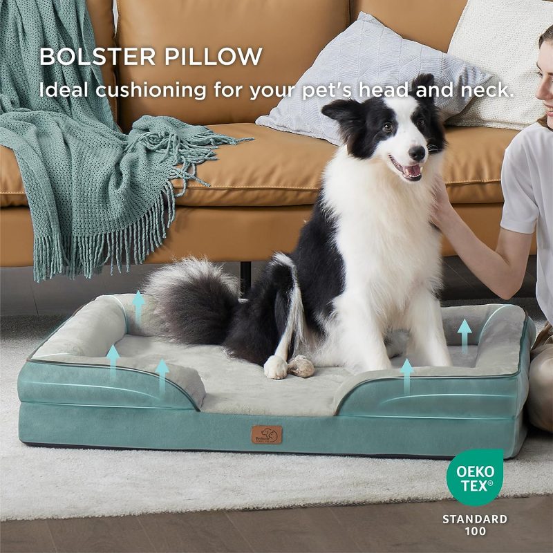 Bedsure Orthopedic Dog Bed for Medium Dogs -Foam Sofa with Removable Washable Cover, Waterproof Lining and Nonskid Bottom Couch, - Image 186