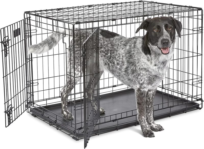 MidWest Homes for Pets Newly Enhanced Single & Double Door iCrate Dog Crate, Includes Leak-Proof Pan, Floor Protecting Feet , - Image 15
