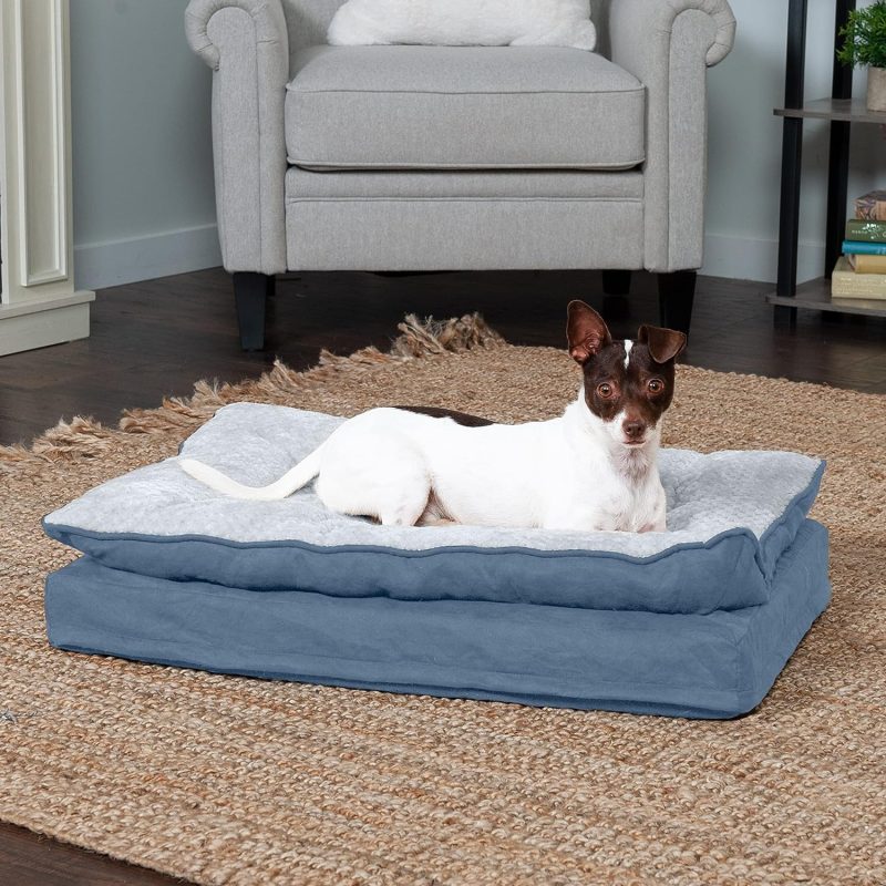 Furhaven Cooling Gel Dog Bed for Large Dogs w/ Removable Bolsters & Washable Cover, For Dogs Up to 95 lbs - Plush & Velvet Waves - Image 314