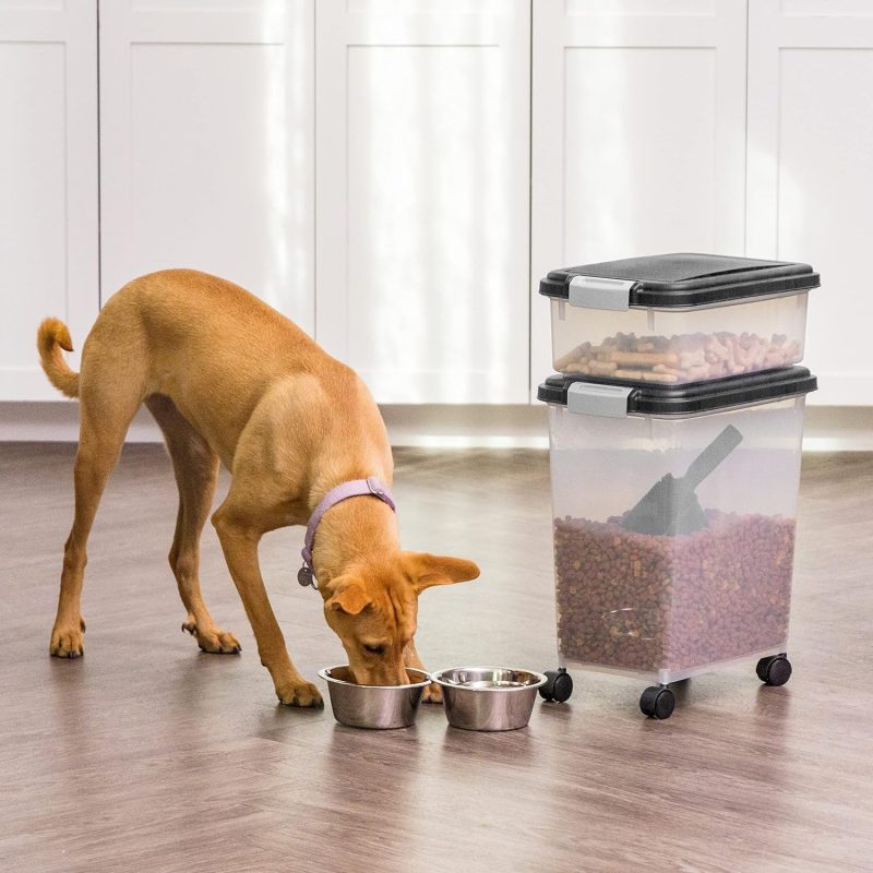 IRIS USA Airtight Pet Food/Treat Storage Container Combo, Blue - Image 61